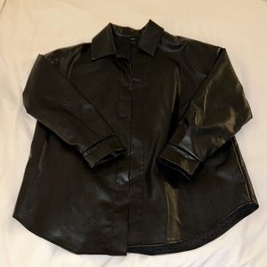 Black leather jacket